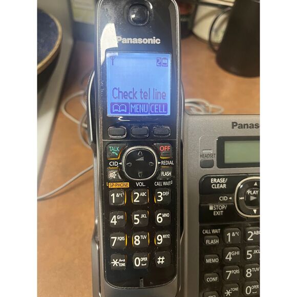 Panasonic KX-TG155SK Working Cordless Phone with Answering Machine Bluetooth ID - Picture 3 of 9